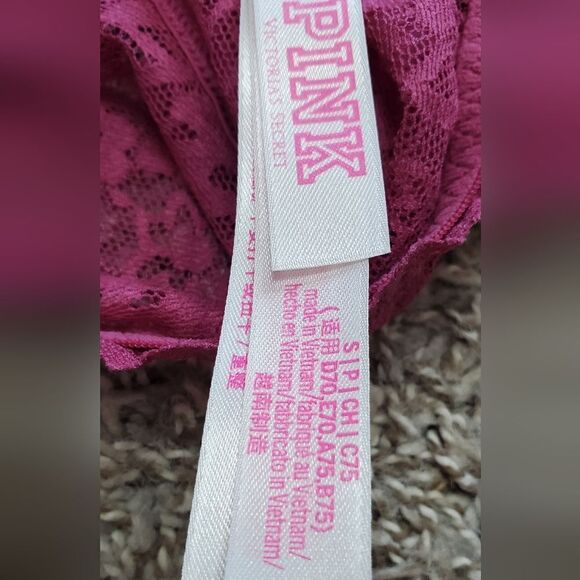 Pink Victoria's Secret Lace Floral Purple Bralette - Picture 3 of 4